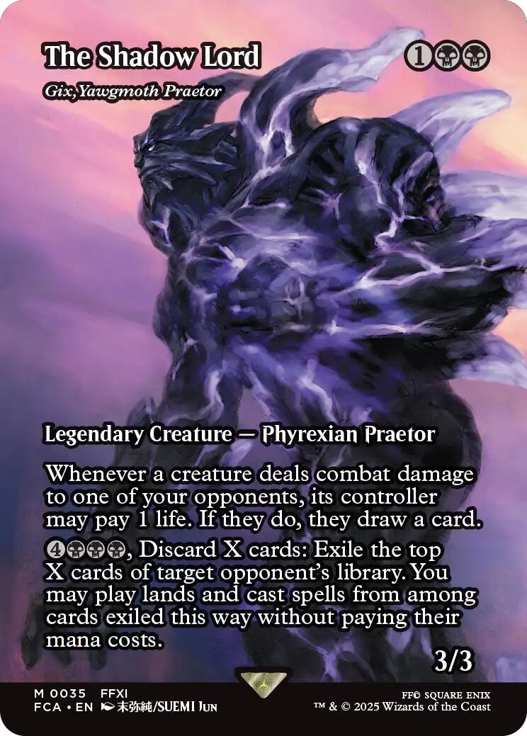 The Shadow Lord - Gix, Yawgmoth Praetor (Showcase) [FINAL FANTASY : Through the Ages] | Exor Games Summserside