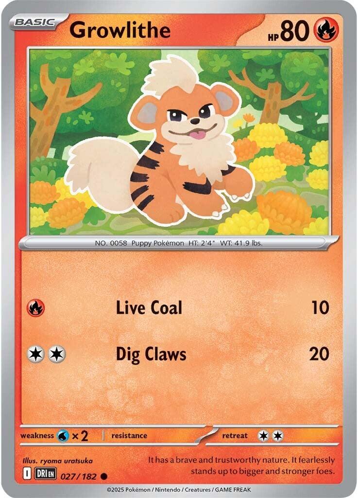 Growlithe (027/182) [Scarlet & Violet: Destined Rivals] | Exor Games Summserside