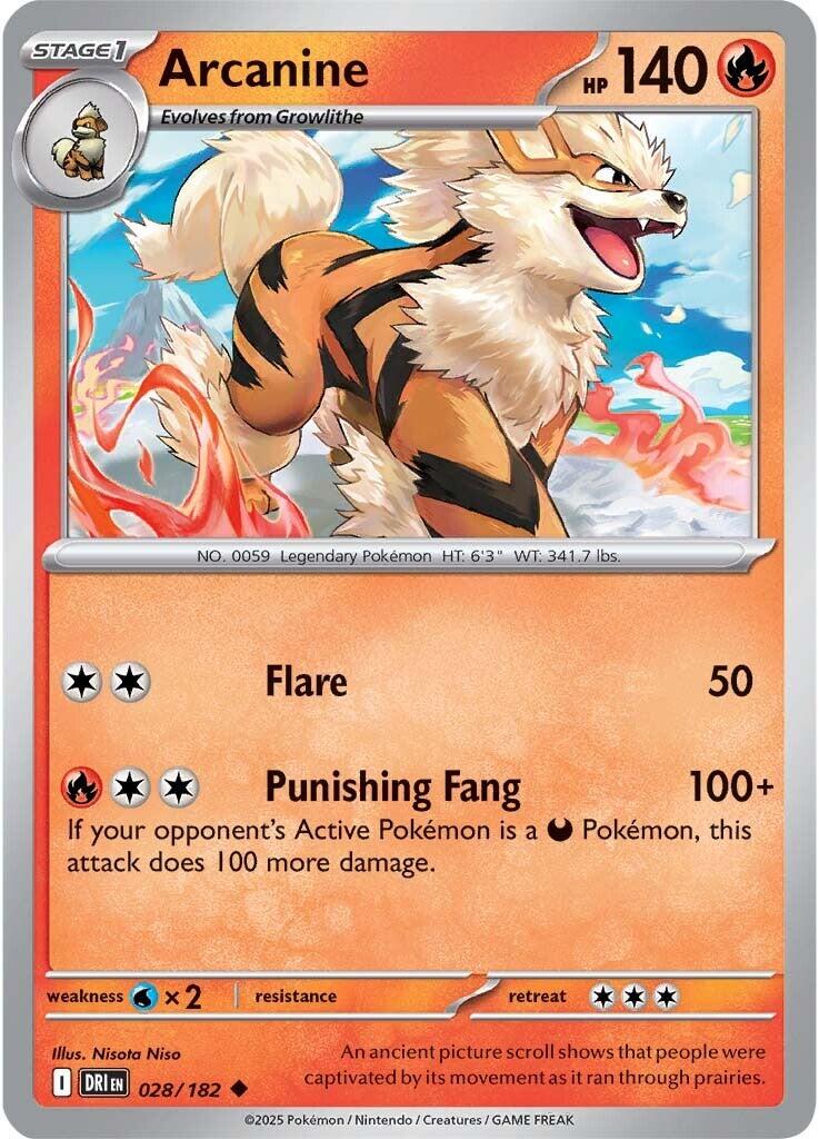 Arcanine (028/182) [Scarlet & Violet: Destined Rivals] | Exor Games Summserside