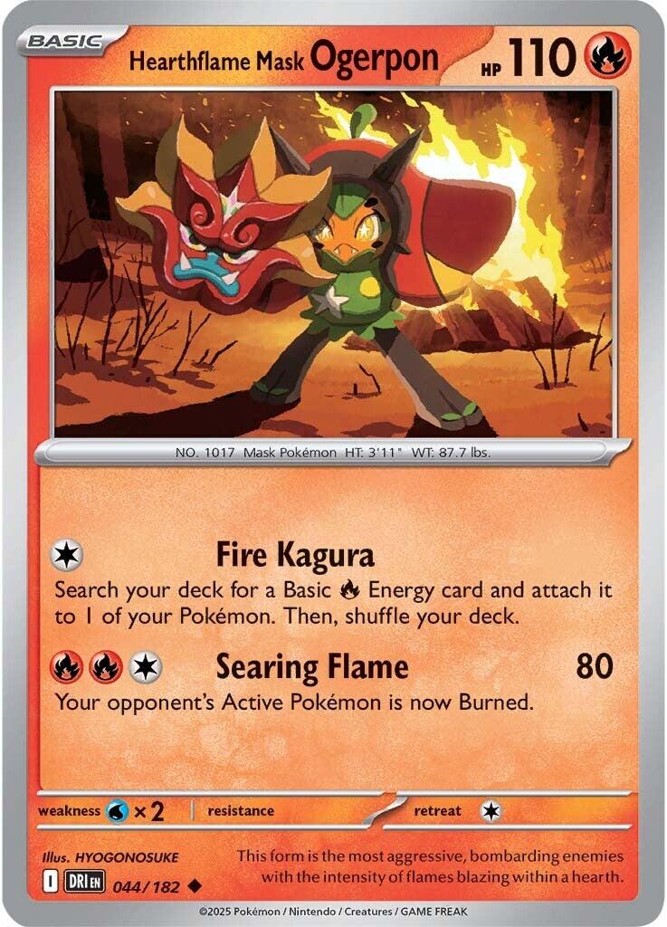 Hearthflame Mask Ogerpon (044/182) [Scarlet & Violet: Destined Rivals] | Exor Games Summserside