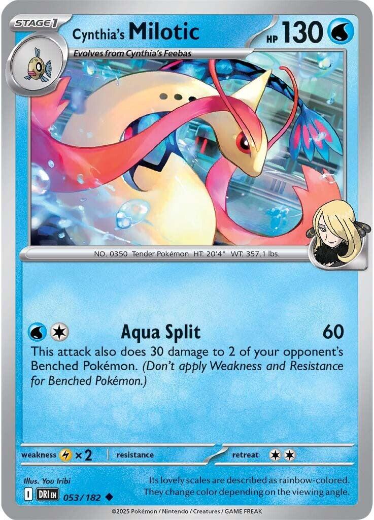 Cynthia's Milotic (053/182) [Scarlet & Violet: Destined Rivals] | Exor Games Summserside