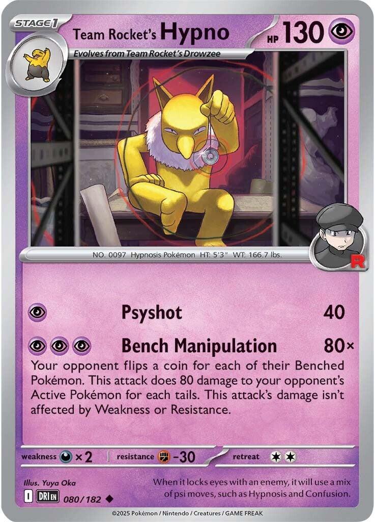 Team Rocket's Hypno (080/182) [Scarlet & Violet: Destined Rivals] | Exor Games Summserside