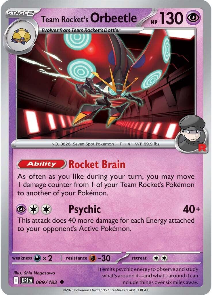 Team Rocket's Orbeetle (089/182) [Scarlet & Violet: Destined Rivals] | Exor Games Summserside