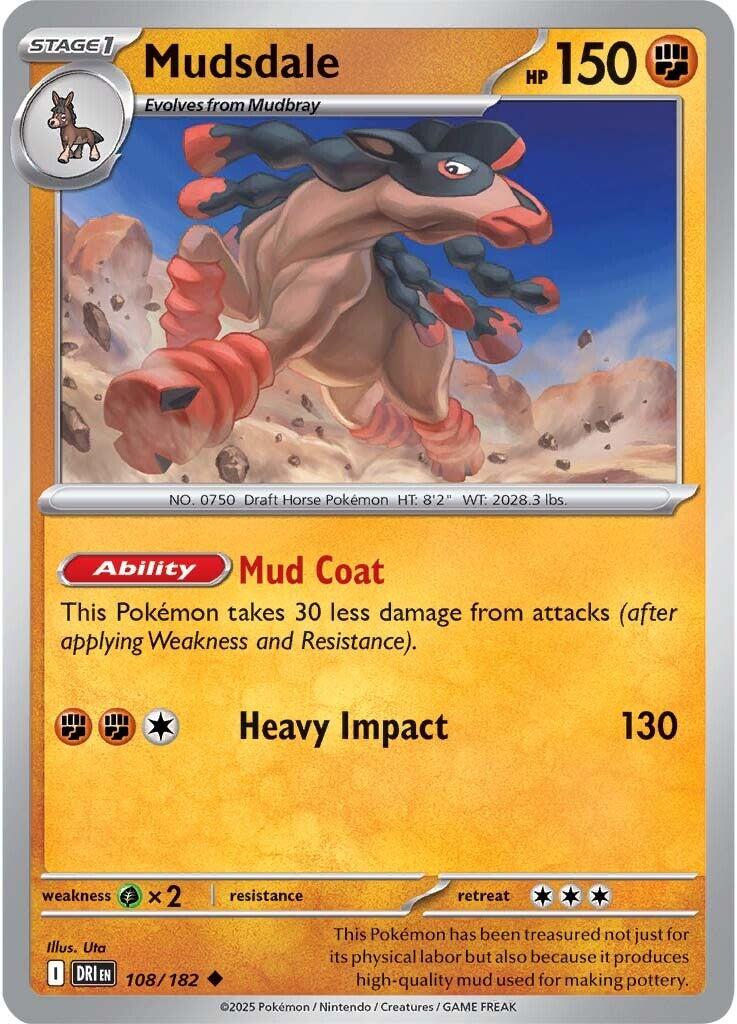 Mudsdale (108/182) [Scarlet & Violet: Destined Rivals] | Exor Games Summserside