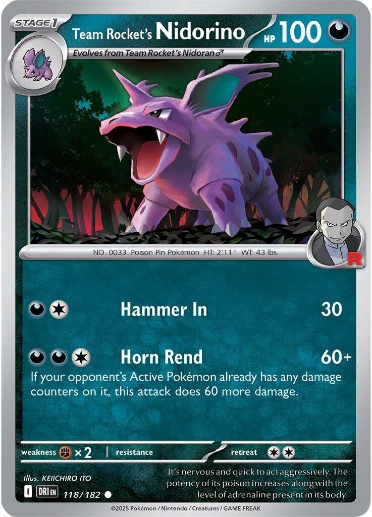 Team Rocket's Nidorino (118/182) [Scarlet & Violet: Destined Rivals] | Exor Games Summserside