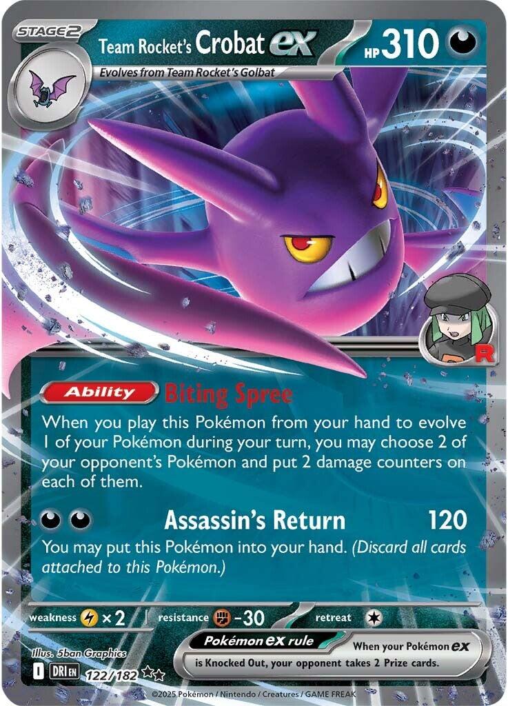 Team Rocket's Crobat ex (122/182) [Scarlet & Violet: Destined Rivals] | Exor Games Summserside