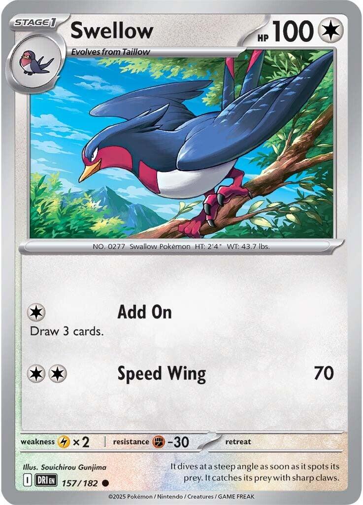 Swellow (157/182) [Scarlet & Violet: Destined Rivals] | Exor Games Summserside