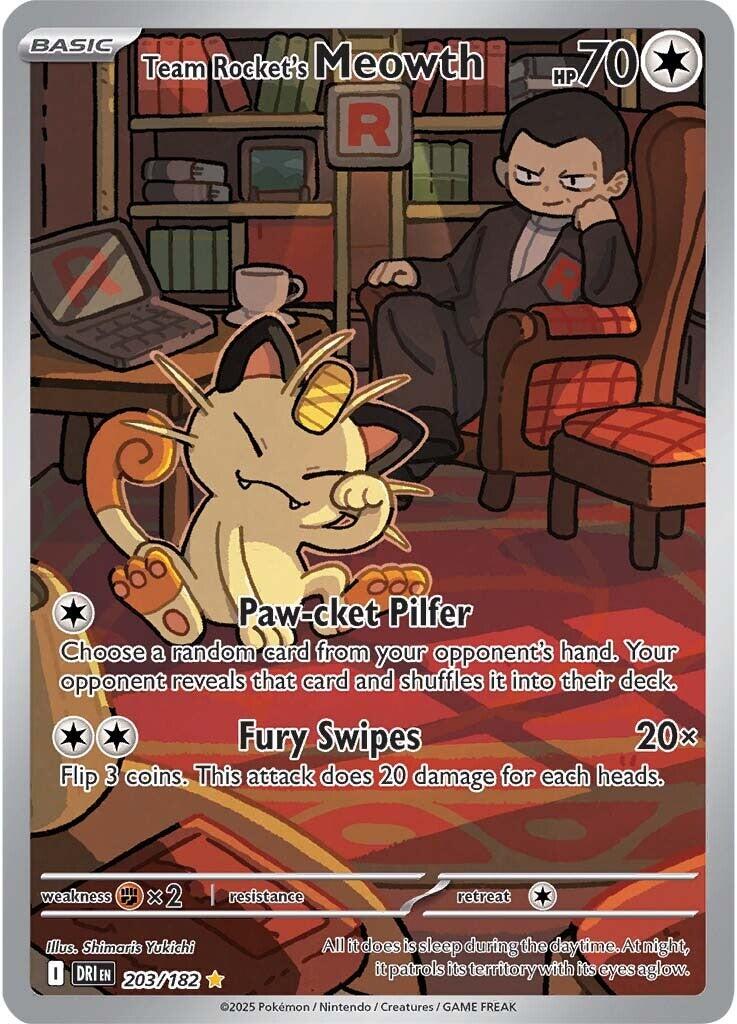 Team Rocket's Meowth (203/182) [Scarlet & Violet: Destined Rivals] | Exor Games Summserside