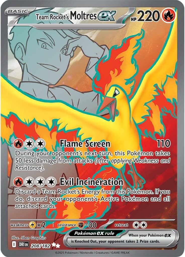 Team Rocket's Moltres ex (208/182) [Scarlet & Violet: Destined Rivals] | Exor Games Summserside