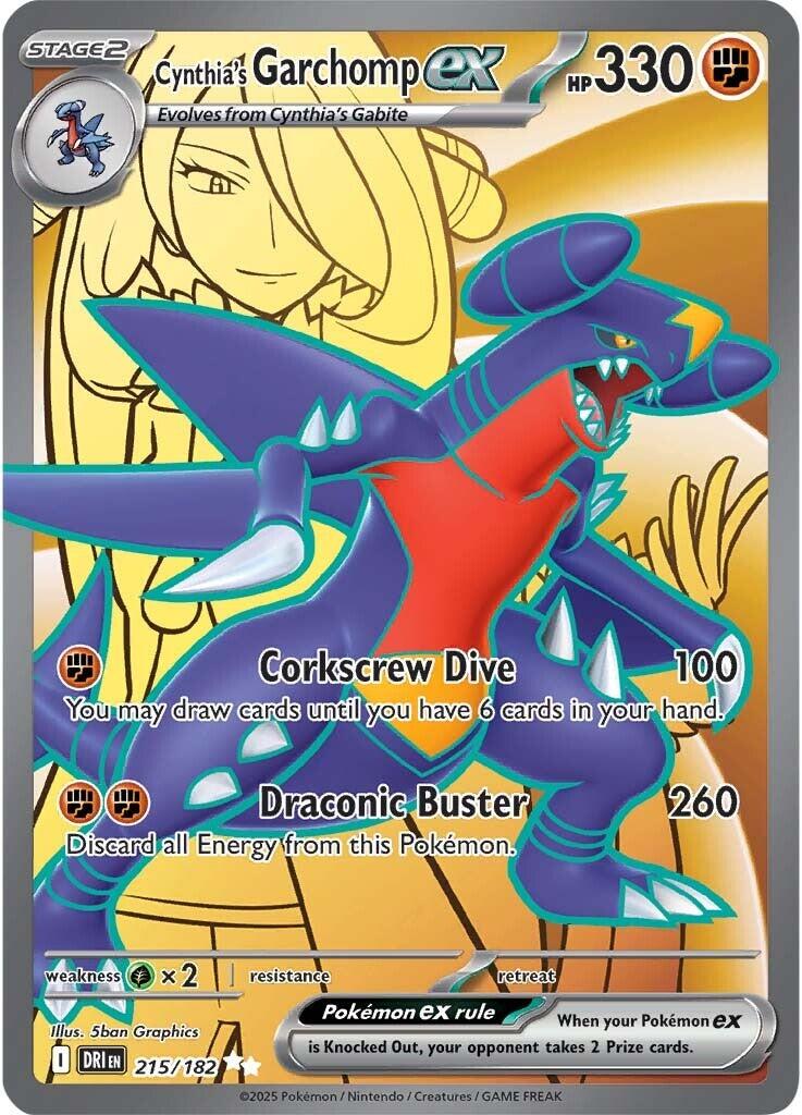 Cynthia's Garchomp ex (215/182) [Scarlet & Violet: Destined Rivals] | Exor Games Summserside