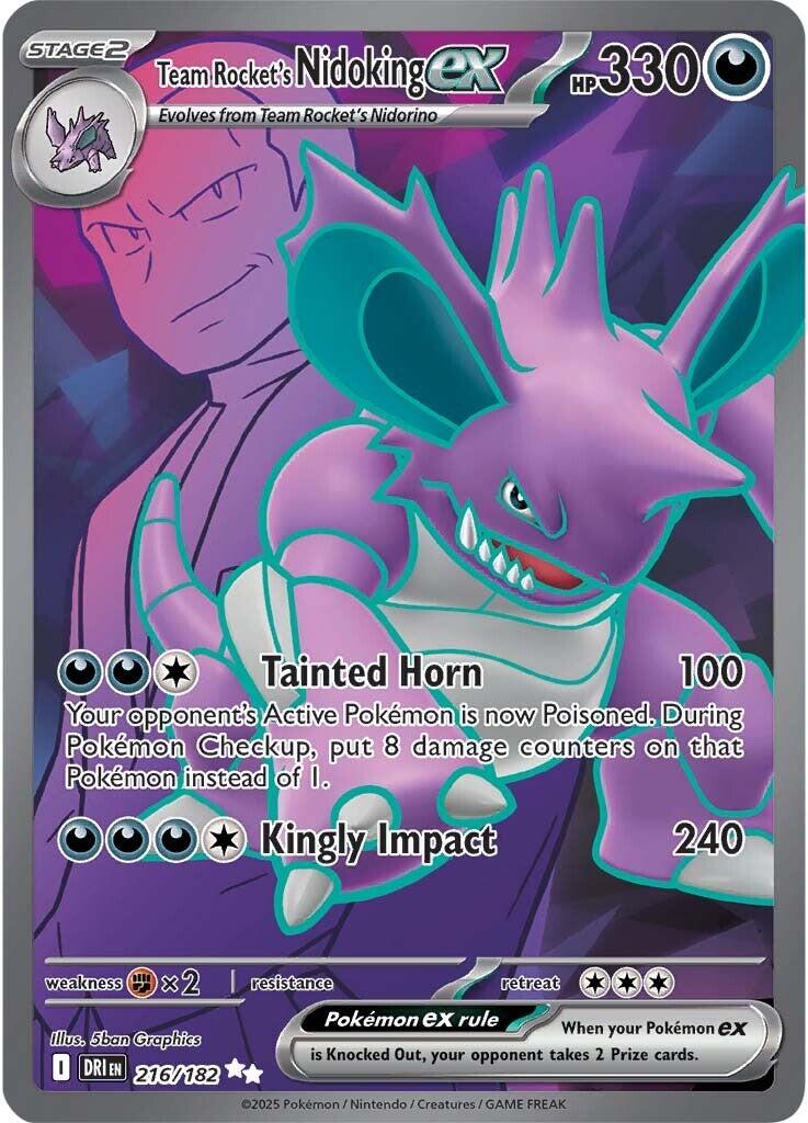 Team Rocket's Nidoking ex (216/182) [Scarlet & Violet: Destined Rivals] | Exor Games Summserside
