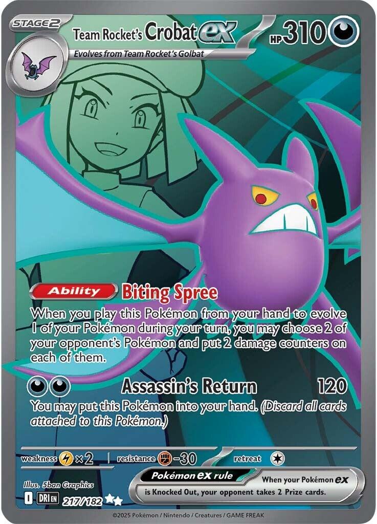 Team Rocket's Crobat ex (217/182) [Scarlet & Violet: Destined Rivals] | Exor Games Summserside