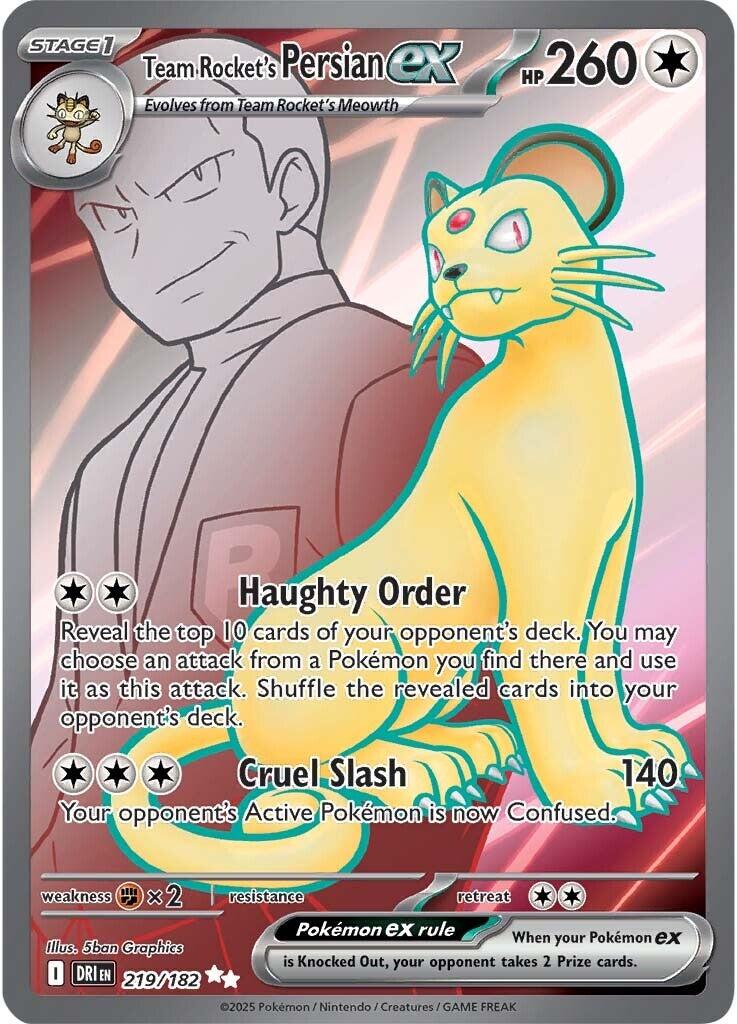 Team Rocket's Persian ex (219/182) [Scarlet & Violet: Destined Rivals] | Exor Games Summserside