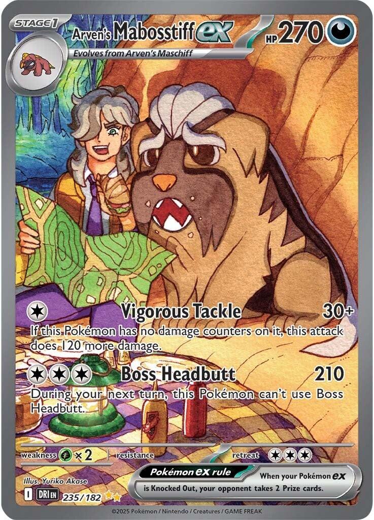 Arven's Mabosstiff ex (235/182) [Scarlet & Violet: Destined Rivals] | Exor Games Summserside