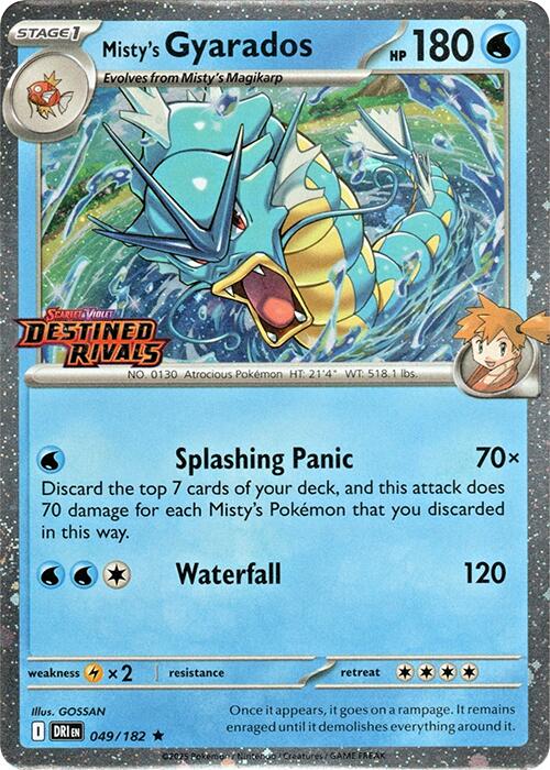 Misty's Gyarados (049/182) (Destined Rivals Stamp) [Scarlet & Violet: Destined Rivals] | Exor Games Summserside