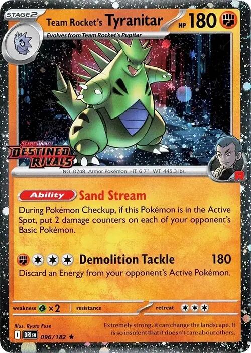 Team Rocket's Tyranitar (096/182) (Destined Rivals Stamp) [Scarlet & Violet: Destined Rivals] | Exor Games Summserside