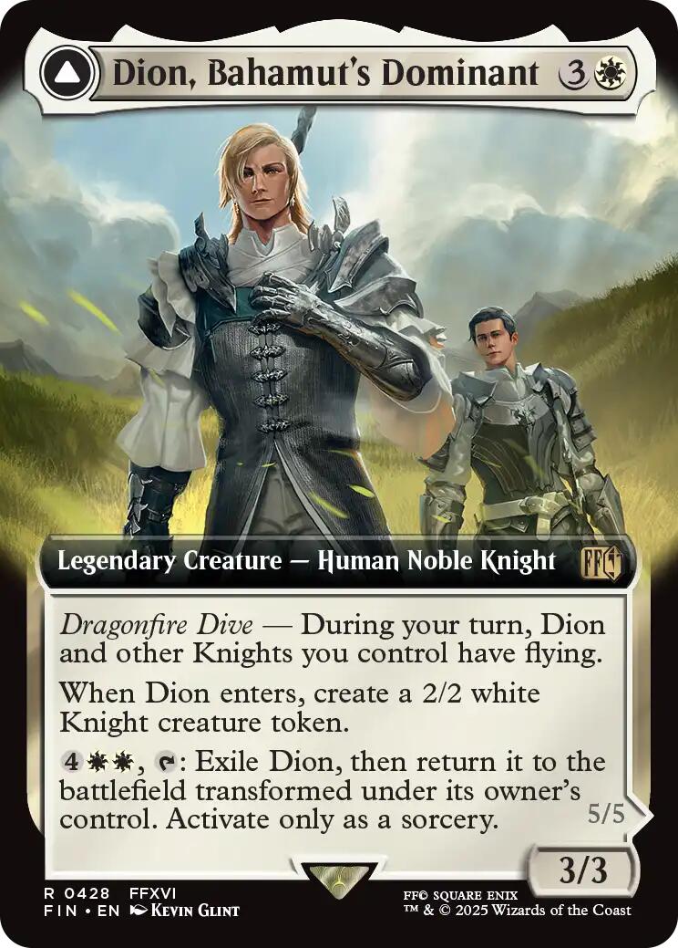 Dion, Bahamut's Dominant // Bahamut, Warden of Light (Extended Art) [FINAL FANTASY] | Exor Games Summserside