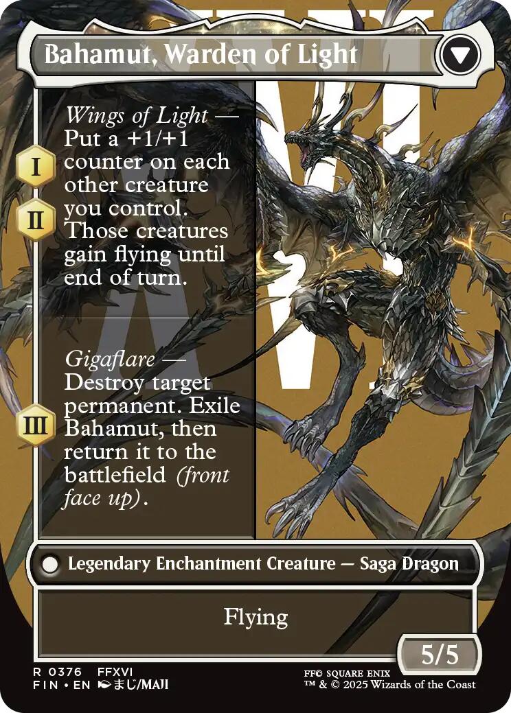 Dion, Bahamut's Dominant // Bahamut, Warden of Light (Borderless) [FINAL FANTASY] | Exor Games Summserside
