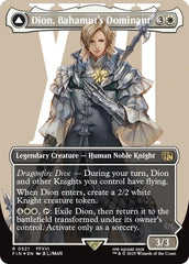 Dion, Bahamut's Dominant // Bahamut, Warden of Light (Borderless) (Surge Foil) [FINAL FANTASY] | Exor Games Summserside