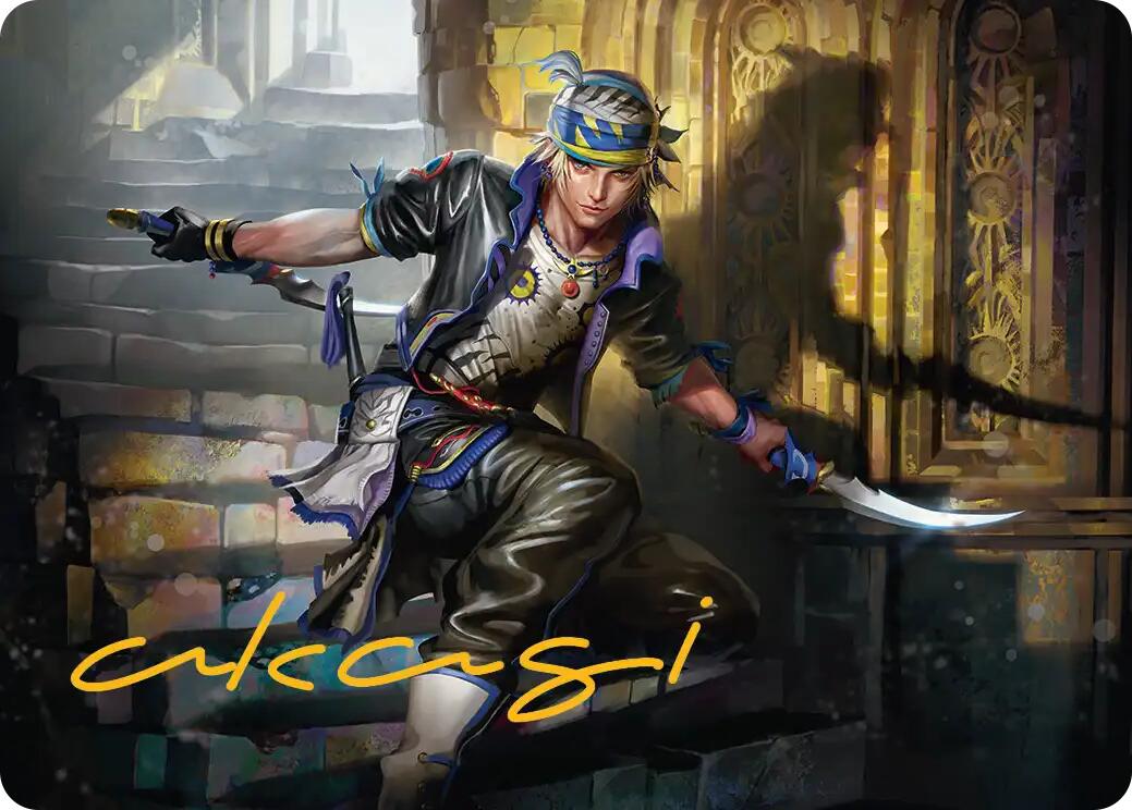 Locke Cole Art Card (Gold-Stamped Signature) [FINAL FANTASY Art Series] | Exor Games Summserside