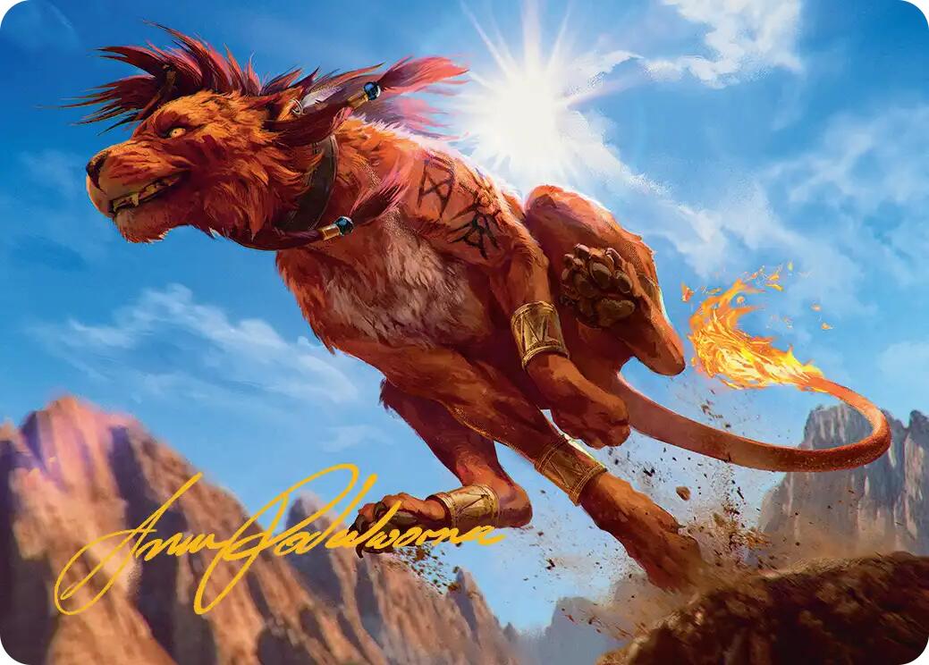 Red XIII, Proud Warrior Art Card (Gold-Stamped Signature) [FINAL FANTASY Art Series] | Exor Games Summserside