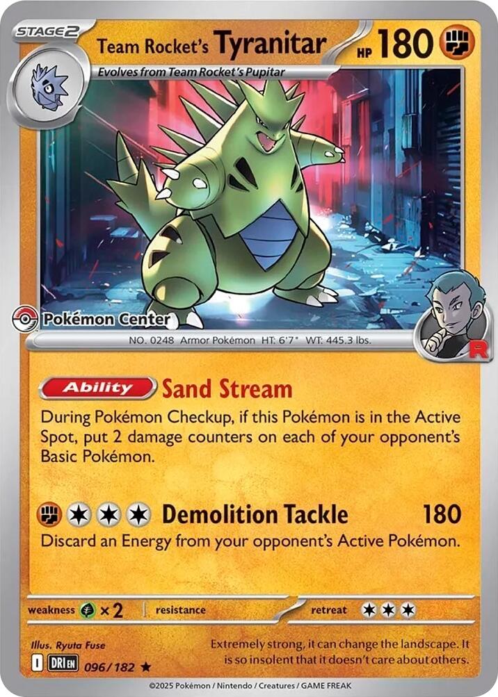 Team Rocket's Tyranitar (096/182) (Pokemon Center Exclusive) [Miscellaneous Cards] | Exor Games Summserside
