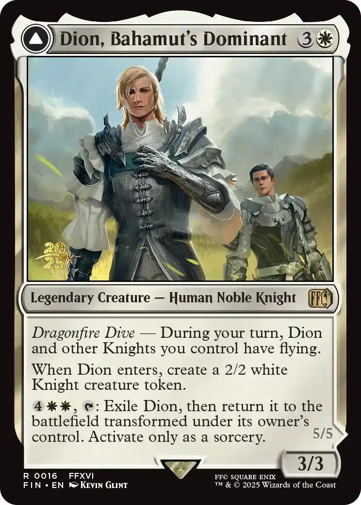 Dion, Bahamut's Dominant // Bahamut, Warden of Light [FINAL FANTASY Prerelease Promo] | Exor Games Summserside
