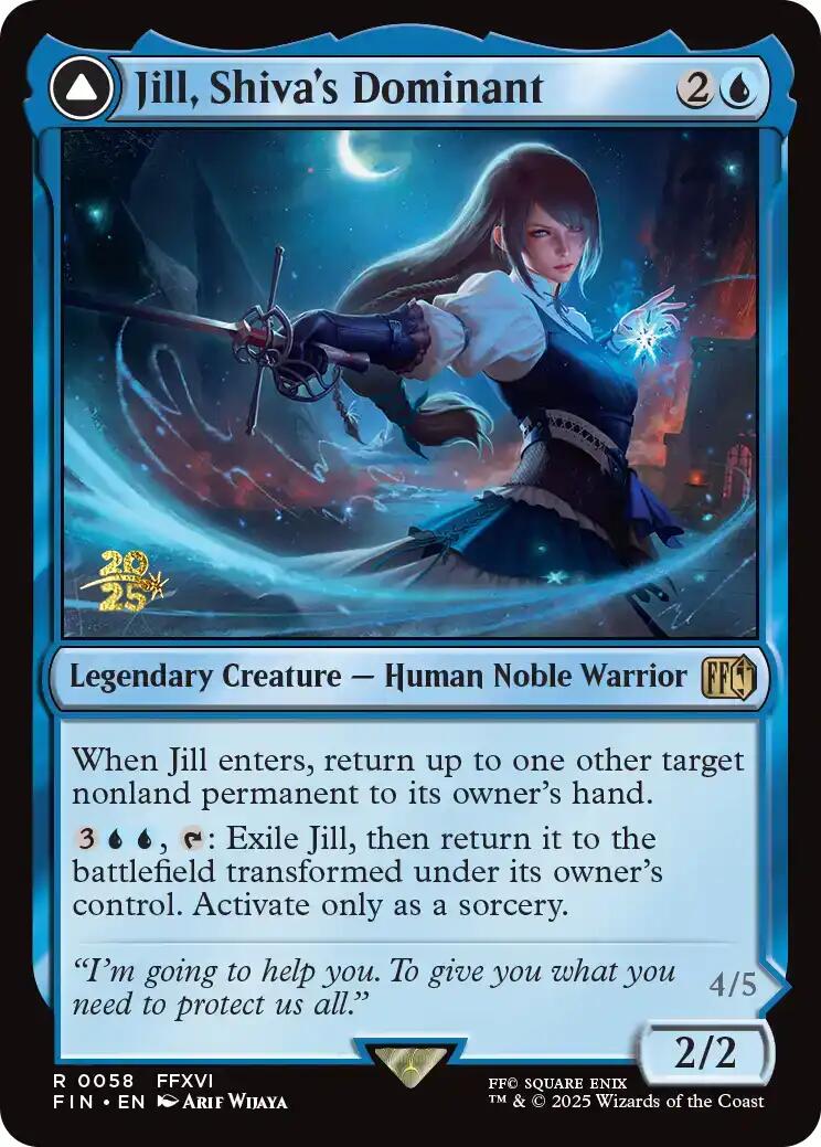 Jill, Shiva's Dominant // Shiva, Warden of Ice [FINAL FANTASY Prerelease Promo] | Exor Games Summserside