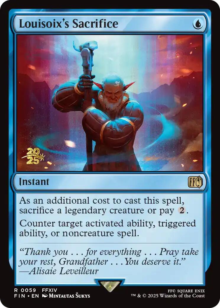 Louisoix's Sacrifice [FINAL FANTASY Prerelease Promo] | Exor Games Summserside