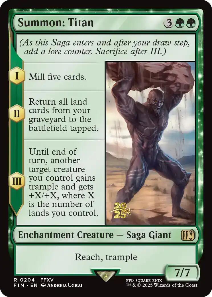 Summon: Titan [FINAL FANTASY Prerelease Promo] | Exor Games Summserside