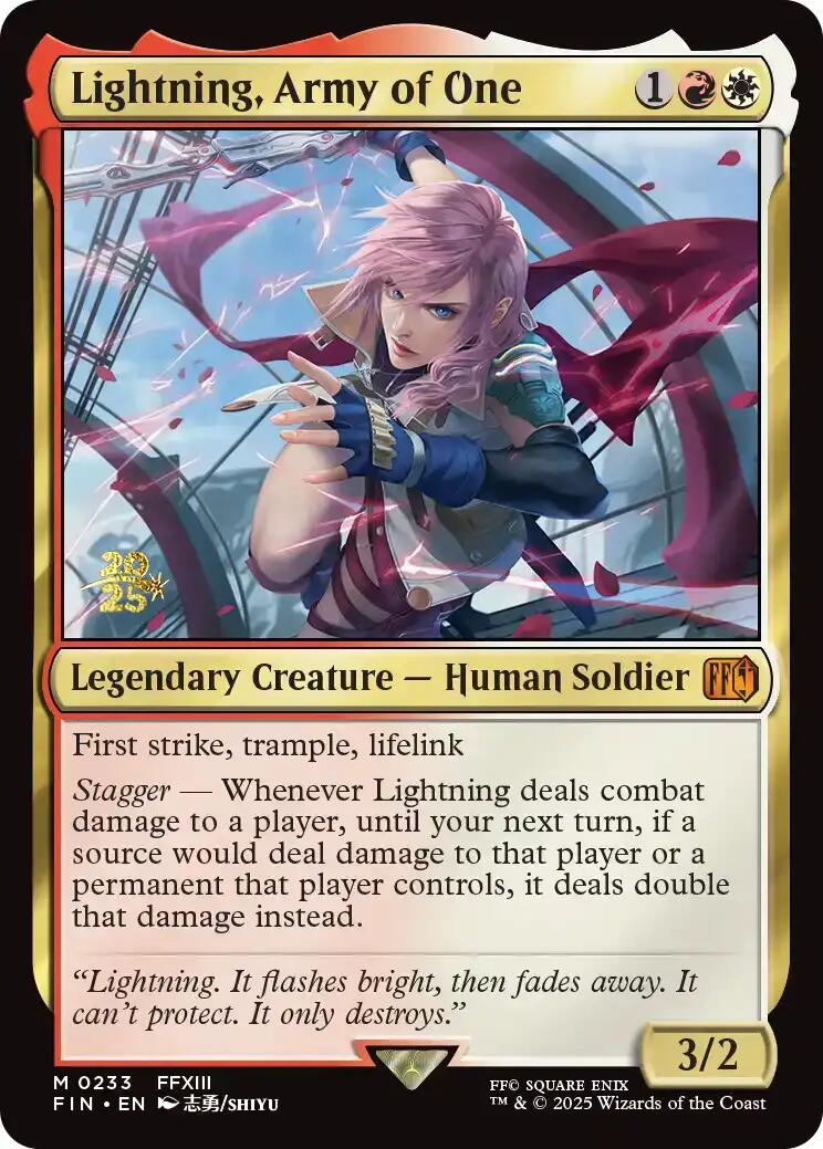Lightning, Army of One [FINAL FANTASY Prerelease Promo] | Exor Games Summserside