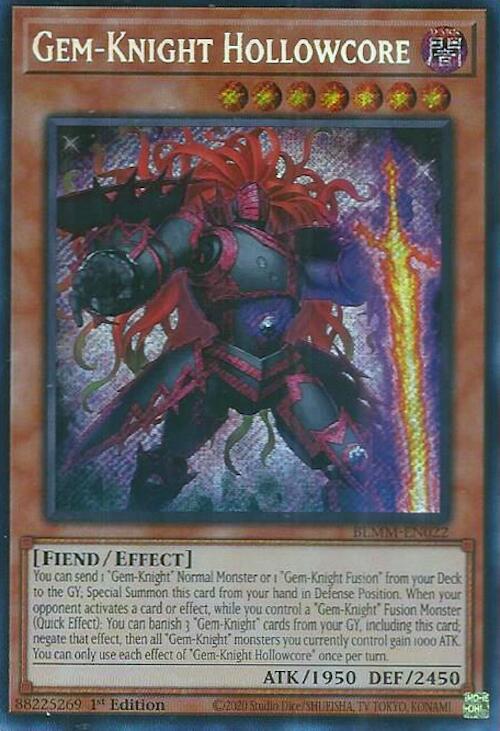 Gem-Knight Hollowcore [BLMM-EN022] Secret Rare | Exor Games Summserside