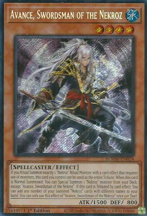 Avance, Swordsman of the Nekroz [BLMM-EN024] Secret Rare | Exor Games Summserside