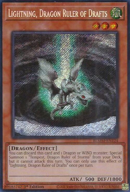 Lightning, Dragon Ruler of Drafts [BLMM-EN124] Secret Rare | Exor Games Summserside