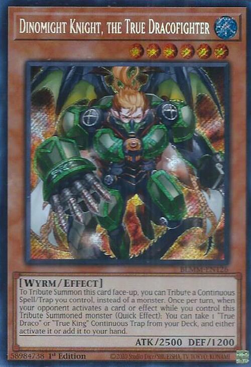 Dinomight Knight, the True Dracofighter [BLMM-EN126] Secret Rare | Exor Games Summserside