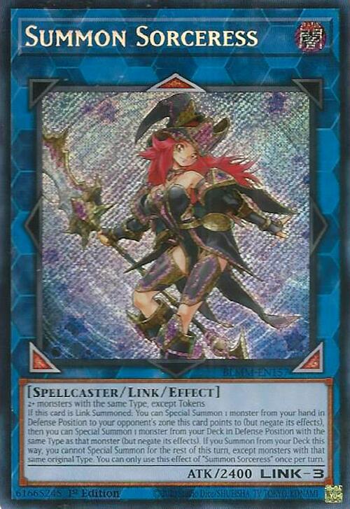 Summon Sorceress [BLMM-EN157] Secret Rare | Exor Games Summserside
