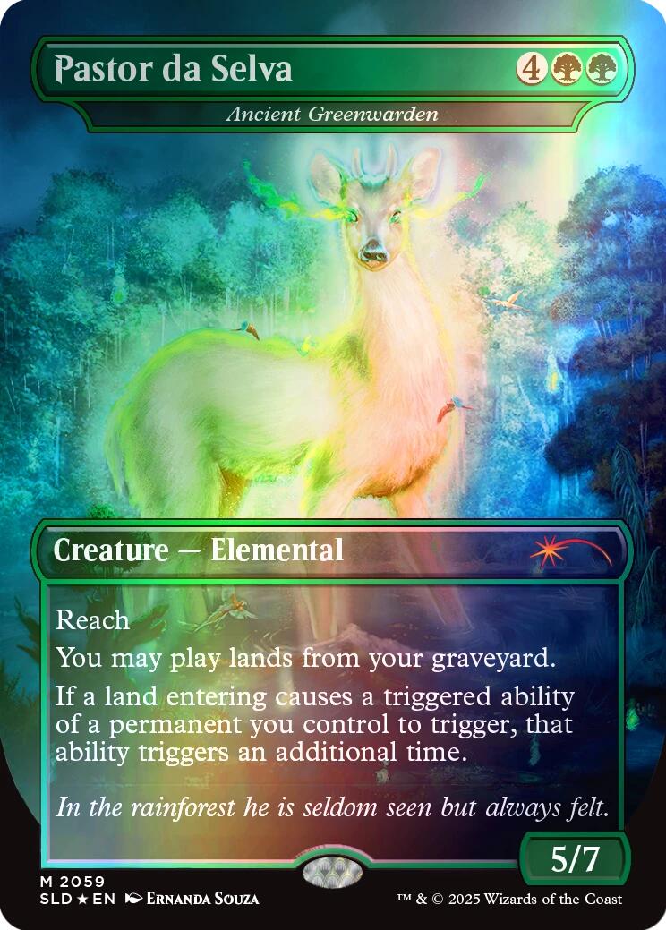 Pastor da Selva - Ancient Greenwarden (Rainbow Foil) [Secret Lair Drop Series] | Exor Games Summserside
