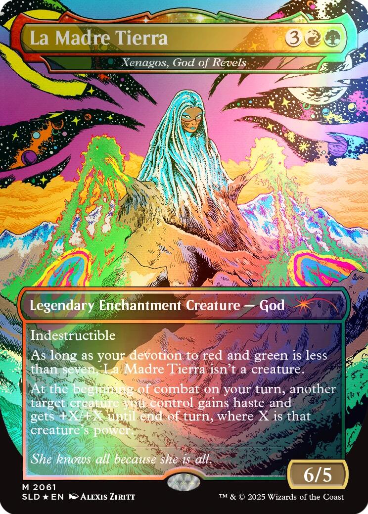 La Madre Tierra - Xenagos, God of Revels (Rainbow Foil) [Secret Lair Drop Series] | Exor Games Summserside