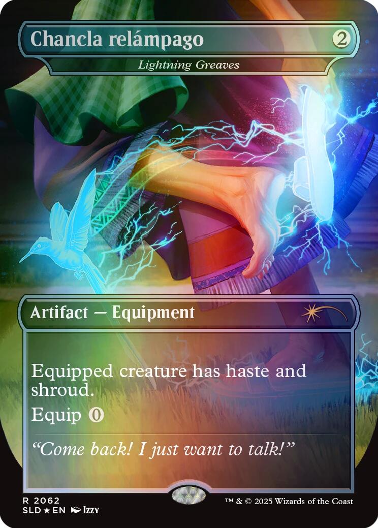 Chancla relampago - Lightning Greaves (Rainbow Foil) [Secret Lair Drop Series] | Exor Games Summserside