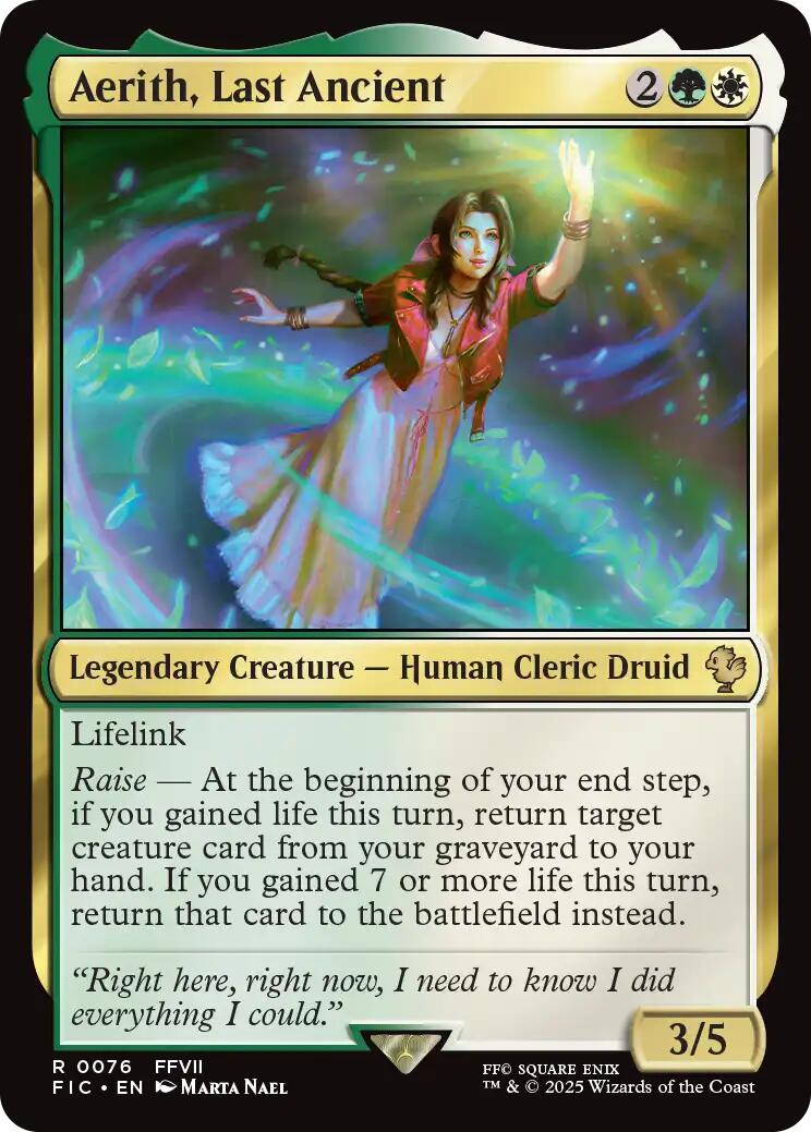 Aerith, Last Ancient (Surge Foil) [FINAL FANTASY Commander] | Exor Games Summserside