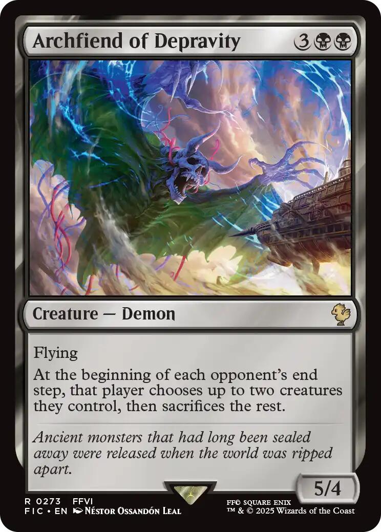 Archfiend of Depravity (Surge Foil) [FINAL FANTASY Commander] | Exor Games Summserside