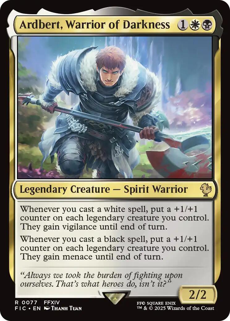 Ardbert, Warrior of Darkness (Surge Foil) [FINAL FANTASY Commander] | Exor Games Summserside