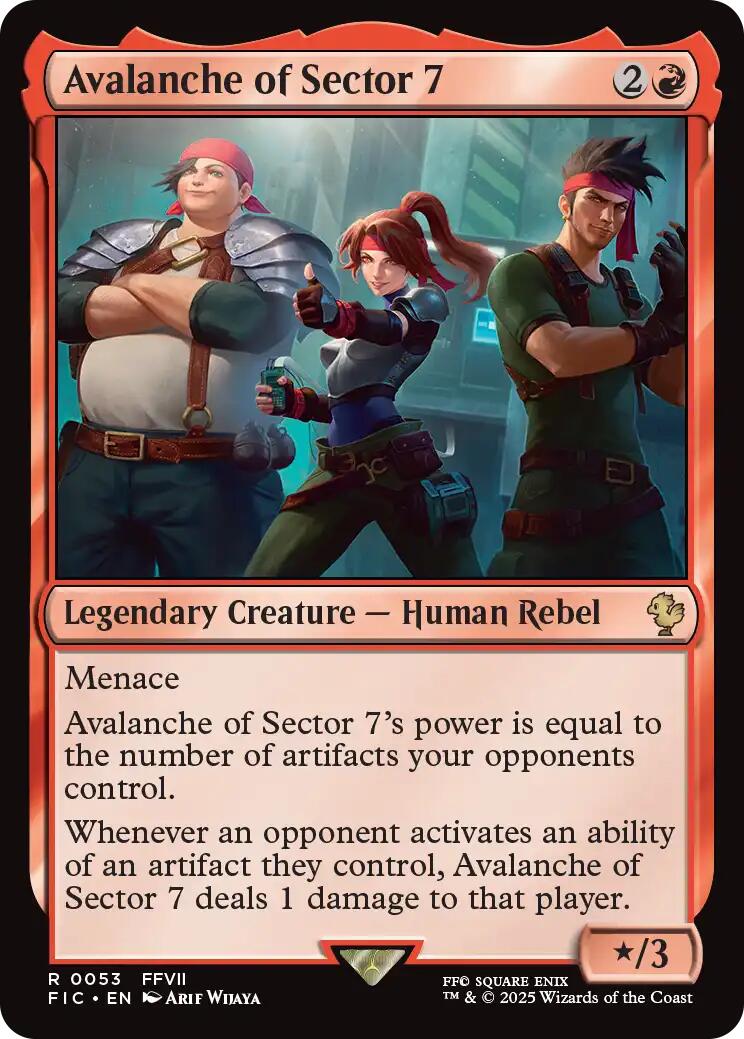 Avalanche of Sector 7 (Surge Foil) [FINAL FANTASY Commander] | Exor Games Summserside