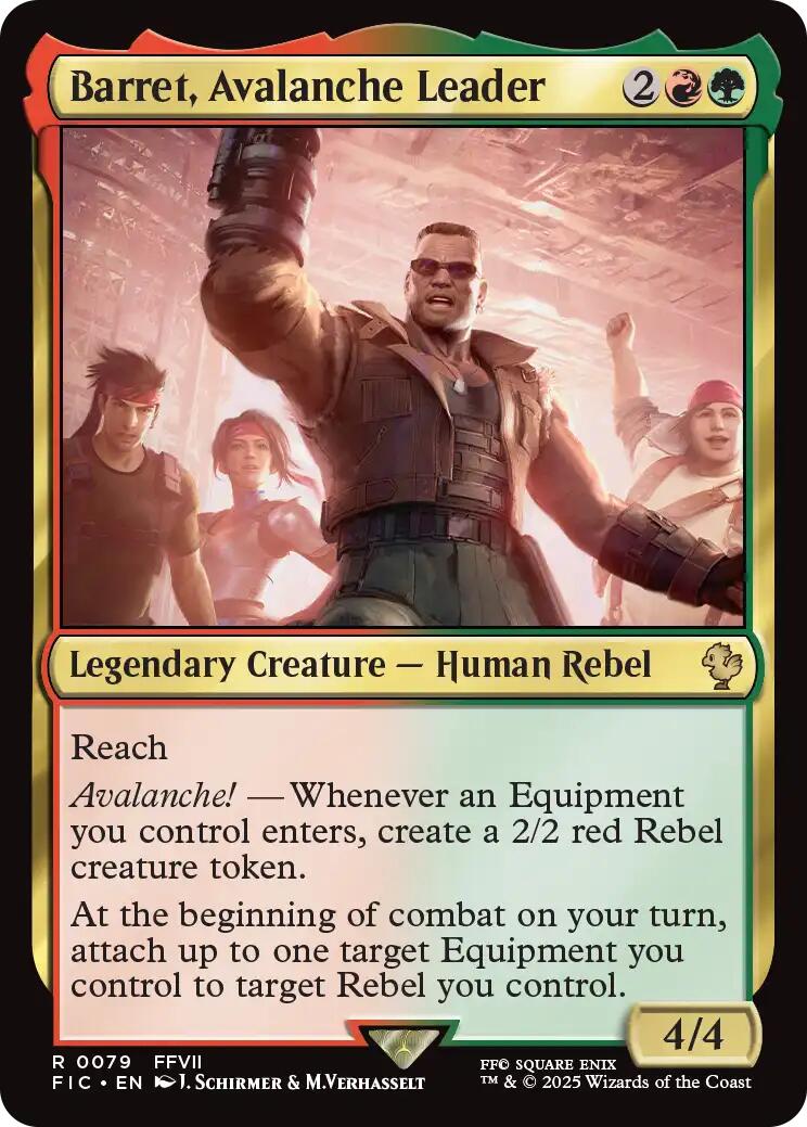 Barret, Avalanche Leader (Surge Foil) [FINAL FANTASY Commander] | Exor Games Summserside