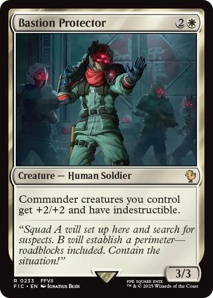 Bastion Protector (Surge Foil) [FINAL FANTASY Commander] | Exor Games Summserside