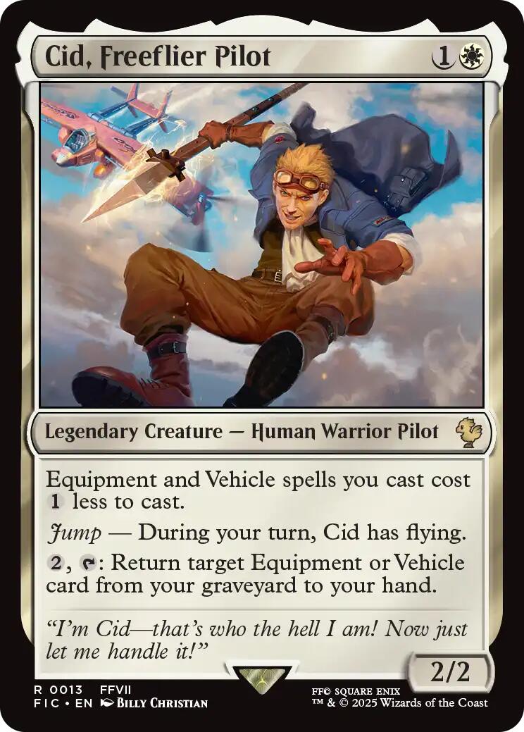 Cid, Freeflier Pilot (Surge Foil) [FINAL FANTASY Commander] | Exor Games Summserside