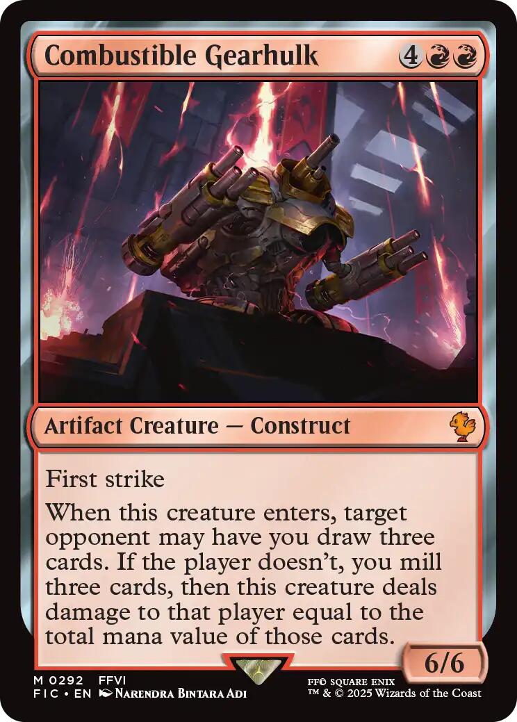 Combustible Gearhulk (Surge Foil) [FINAL FANTASY Commander] | Exor Games Summserside