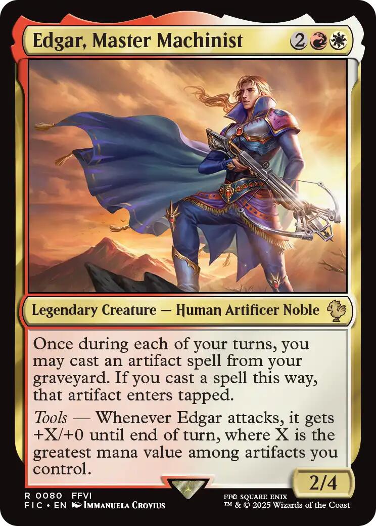 Edgar, Master Machinist (Surge Foil) [FINAL FANTASY Commander] | Exor Games Summserside