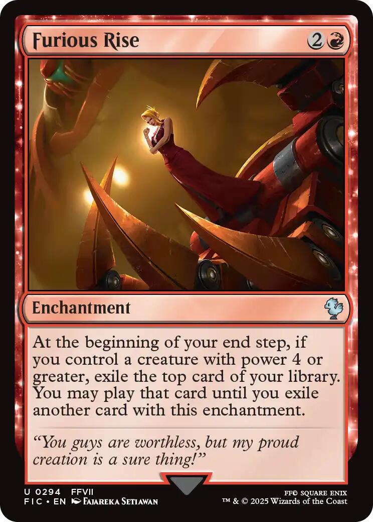 Furious Rise (Surge Foil) [FINAL FANTASY Commander] | Exor Games Summserside