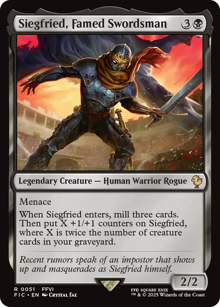 Siegfried, Famed Swordsman (Surge Foil) [FINAL FANTASY Commander] | Exor Games Summserside